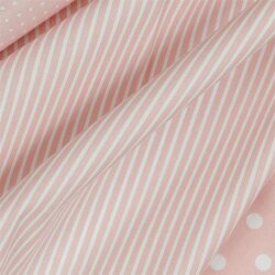 Cotton poplin 8mm dots - cold light pink