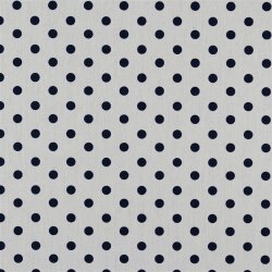 Popeline di cotone 8 mm a pois - bianco/blu scuro