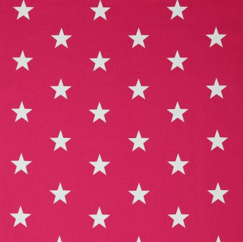Estrellas de popelina de algodón de 33 mm - rosa