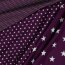 Bavlněný popelín 33mm hvězdy - fialový