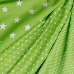Popeline coton 33mm étoiles - citron vert