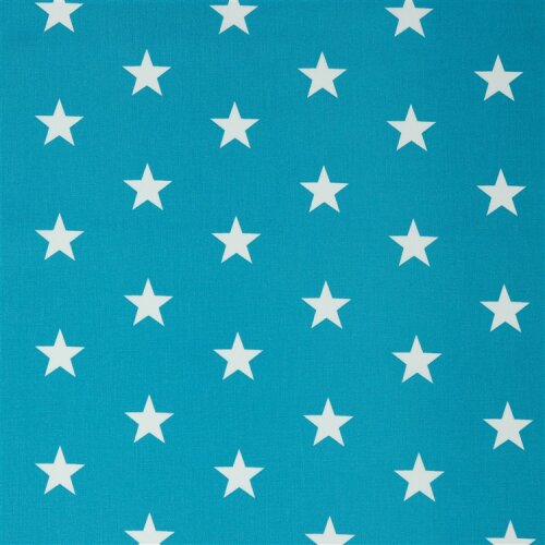 Stelle in popeline di cotone da 33 mm - turchese