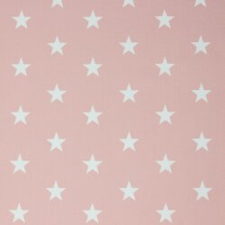 Popeline coton 33mm étoiles - rose pâle