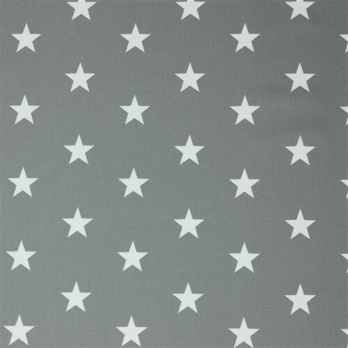 Stelle in popeline di cotone da 33 mm - grigio ciottolo