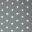 Cotton poplin 33mm stars - pebble grey