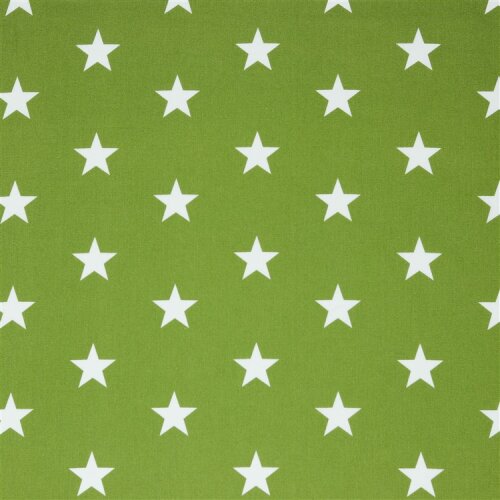 Popeline di cotone 33 mm stelle - kiwi