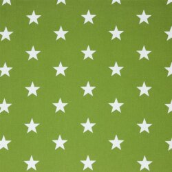 Popeline di cotone 33 mm stelle - kiwi