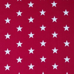 Cotton poplin 33mm stars - dark pink