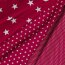 Bavlněný popelín 33mm hvězdy - tmavě růžová