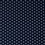 Katoen popeline 10mm sterren - donkerblauw