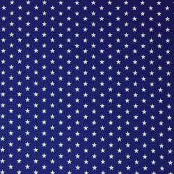 Estrellas de popelina de algodón de 10 mm - azul cobalto
