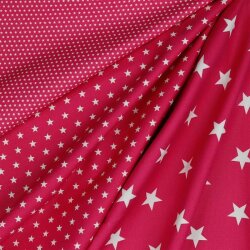 Cotton poplin 10mm stars - pink