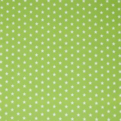 Popeline coton 10mm étoiles - citron vert