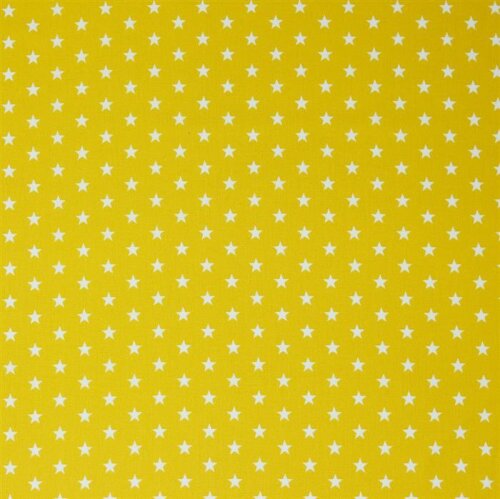 Cotton poplin 10mm stars - summer yellow
