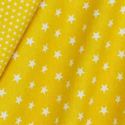 Popeline de coton 10mm étoiles - jaune été