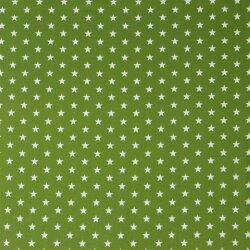 Cotton poplin 10mm stars - green