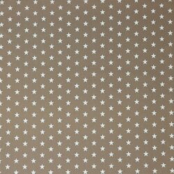 Estrellas de popelina de algodón de 10 mm - arena oscura