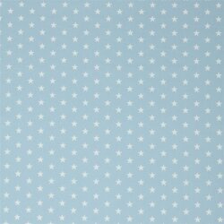 Cotton poplin 10mm stars - light blue
