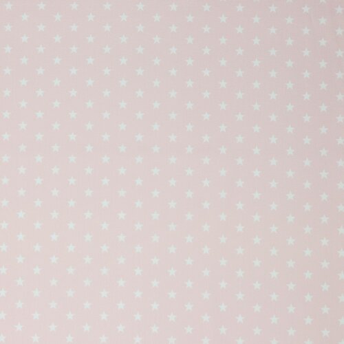 Cotton Poplin 10mm Stars - Cold Light Pink