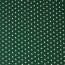 Bavlněný popelín 10 mm hvězdičky - tmavě zelená lesní barva