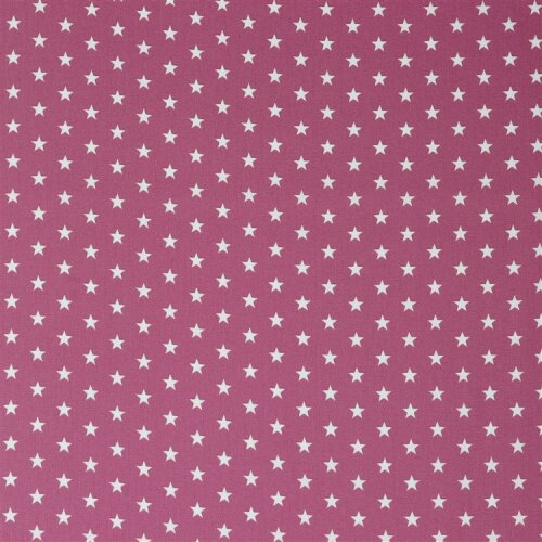 Popeline de coton 10mm étoiles - mauve