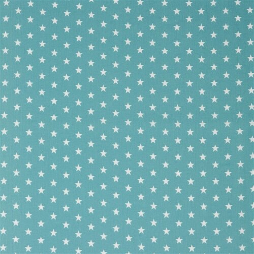 Popeline coton 10mm étoiles - vieux menthe