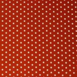 Popeline coton 10mm étoiles - terracotta