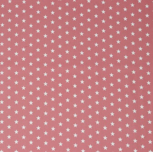 Estrellas de popelina de algodón de 10 mm - rosa perla