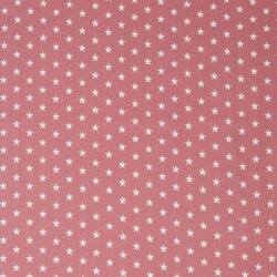 Popeline de coton 10mm étoiles - rose perle