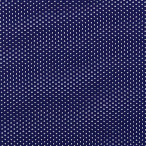 Estrellas de popelina de algodón de 4 mm - azul cobalto