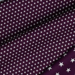Popeline de coton 4mm étoiles - violet
