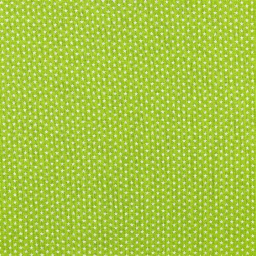 Popeline de coton 4mm étoiles - citron vert