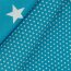 Popeline de coton 4mm étoiles - turquoise