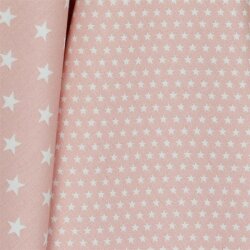 Stelle in popeline di cotone da 4 mm - rosa antico chiaro