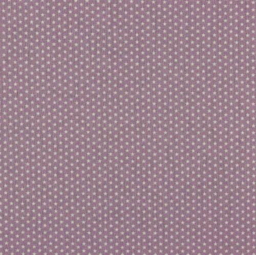 Popeline de coton 4mm étoiles - violet clair