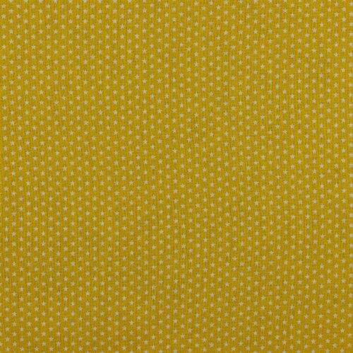 Estrellas de popelina de algodón de 4 mm - amarillo verano