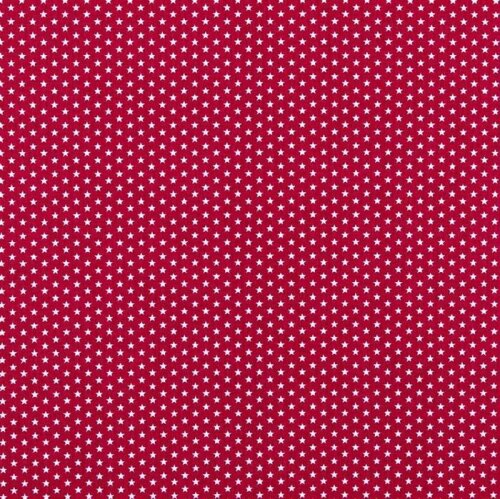 Popeline de coton 4mm étoiles - rose foncé