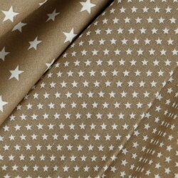 Estrellas de popelina de algodón de 4 mm - arena oscura