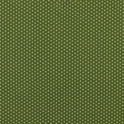Popeline de coton 4mm étoiles - vert forêt foncé