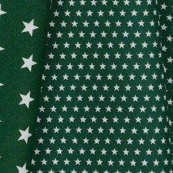 Estrellas de popelina de algodón de 4 mm - verde bosque oscuro