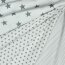 Estrellas de popelina de algodón de 4 mm - blanco/gris