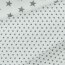 Bavlněný popelín 4mm hvězdy - bílá/šedá