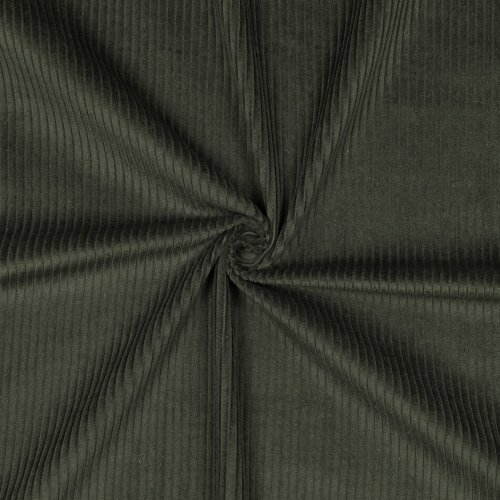 Velours côtelé large *Vera* - vert jaguar
