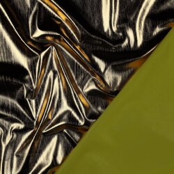 Folienjersey Uni *Vera* - hellgold