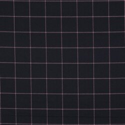 Bekleidungsstoff Karo - dunkelblau/pink