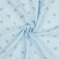 Musselin Blumen - hellblau