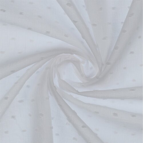 Tissu de coton avec bouffées - blanc