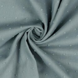 Cotton fabric with puffs - grey