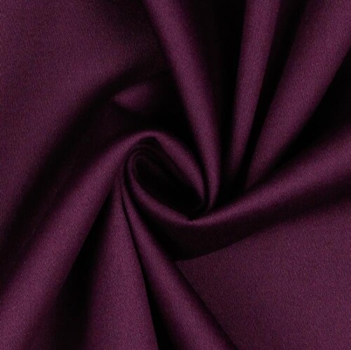 Cotton Satin Stretch - aubergine