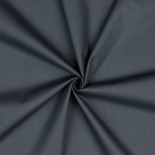 Cotton poplin *Vera* plain - graphite grey